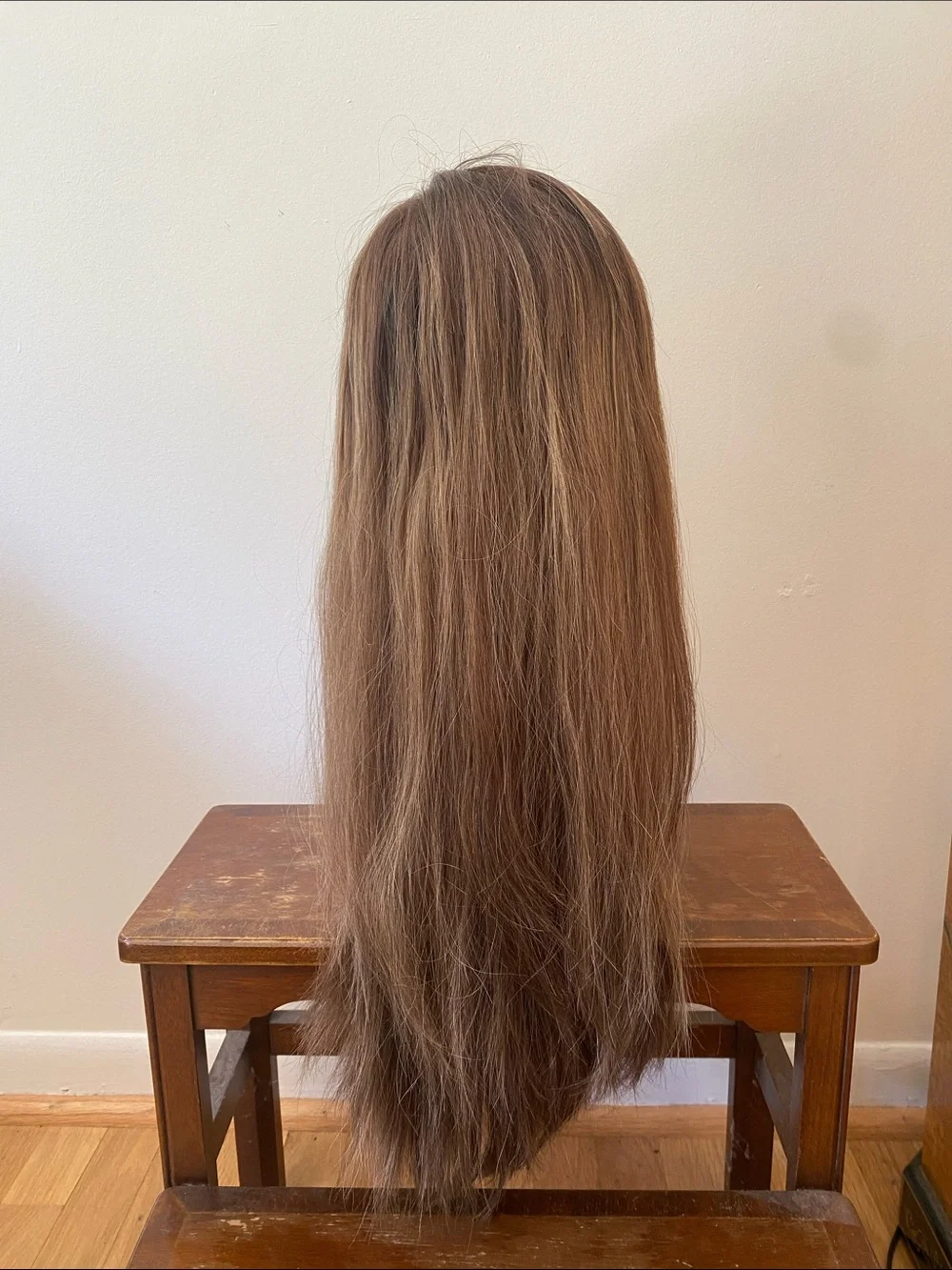 Silk-lite human hair wig/topper hybrid